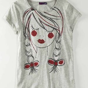 New Dex kids graphic tee light grey sz S